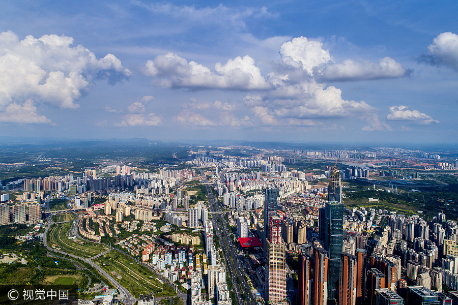 第14届中国－东盟博览会12日开幕 航拍南宁城市风光美如画