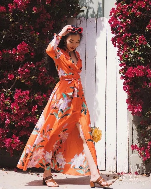 都说印花土，热巴江疏影穿着却比花美～ 你也赶紧来一条嘛！