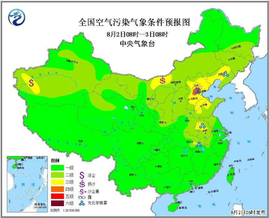 未来一周全国大部多降水天气 无明显霾天气