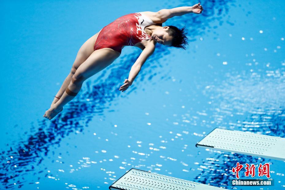 雅加达亚运会跳水女子1米板决赛 中国选手包揽