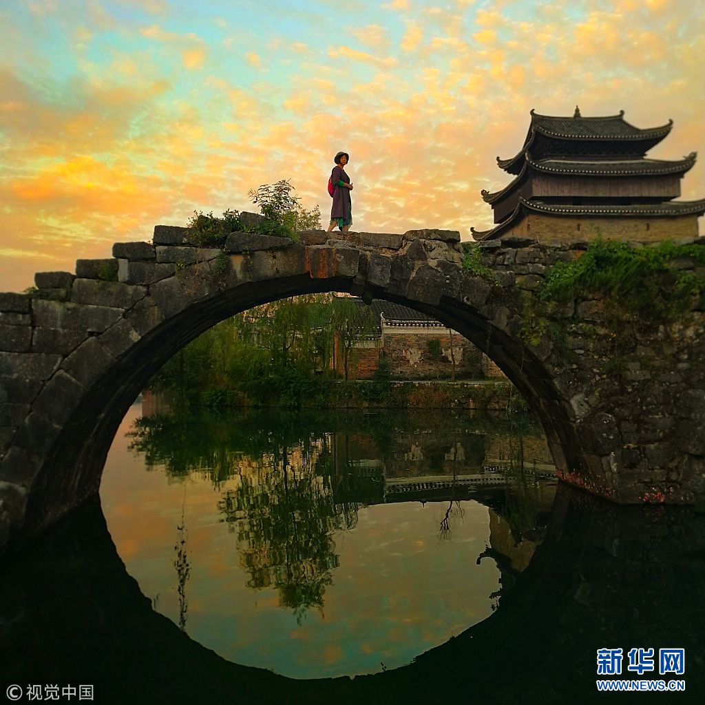 湖南永州：千年古桥入画来