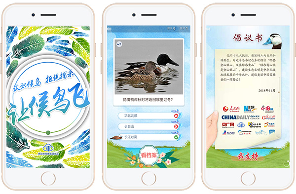 中国日报网、津云携手全国网络媒体发出致网友倡议书：《让候鸟飞》