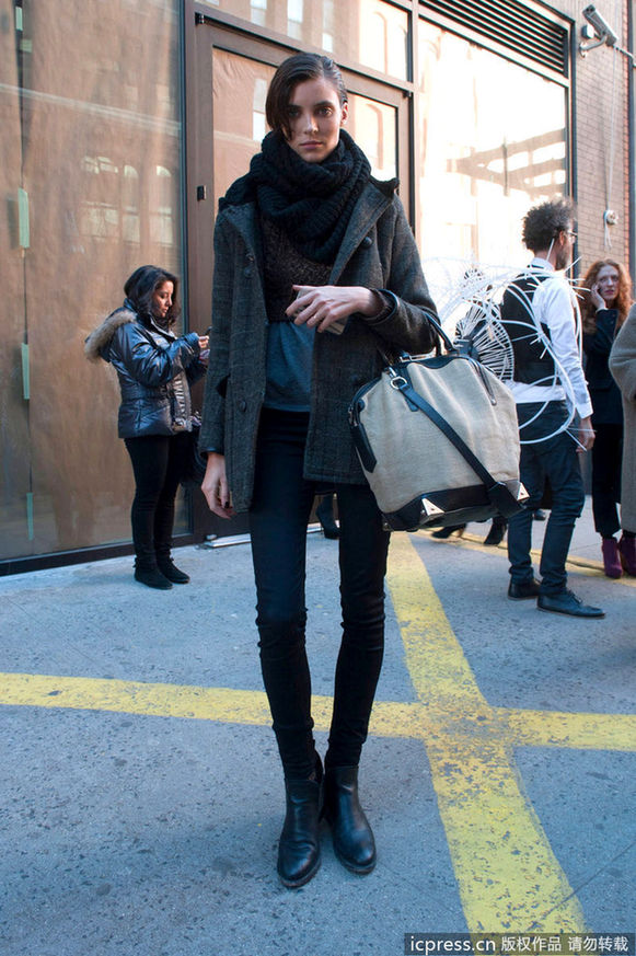 2012秋冬纽约第二日 达人超模街拍合集[9]